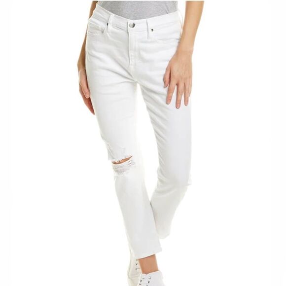 Frame Denim Le Pixie Beau Cotton White Crop Jean Size 26 MSRP $220